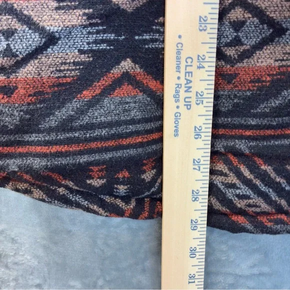 Jachs Sherpa Lined Aztec Jacket Size Large Wool Faux Fur Warm Shacket Southwest - Picture 14 of 16